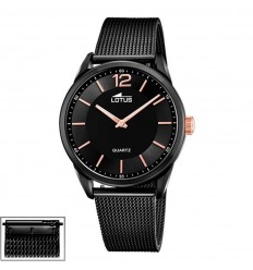 Rellotge Lotus Smart Casual Negre doble corretja acer i pell 18736/3