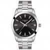 Reloj Tissot Gentleman T1274101105100 Esfera negra brazalete acero