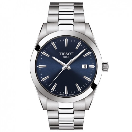Tissot Gentleman watch T12741011041000 Blue dial steel bracelet