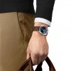 Tissot Gentleman watch T1274101604100 Blue dial brown leather strap
