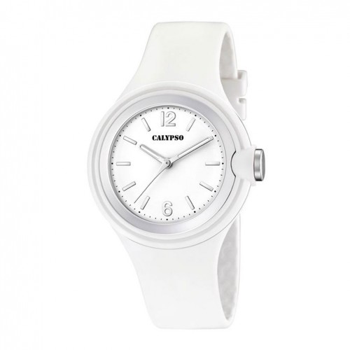 Reloj Calypso Sweet Time en color blanco correa caucho KTV5599/A