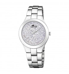 Lotus Bliss Watch 18656/1 Steel bracelet Silver dial Swarovski crystals