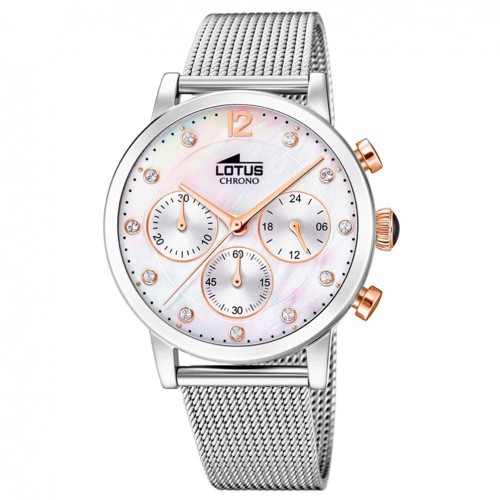 Lotus Trendy Woman Mother-of-pearl dial milanese mesh strap 18676/1