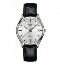 Certina DS-8 Chronometer Silver dial leather strap C0334511603100