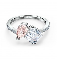 Attract Soul Swarovski ring Pink crystal Rhodium plated 5535310 5514541
