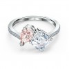 Attract Soul Swarovski ring Pink crystal Rhodium plated 5535310 5514541