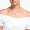 Collar Sparkling Swarovski turquesa Baño de rodio 5524137