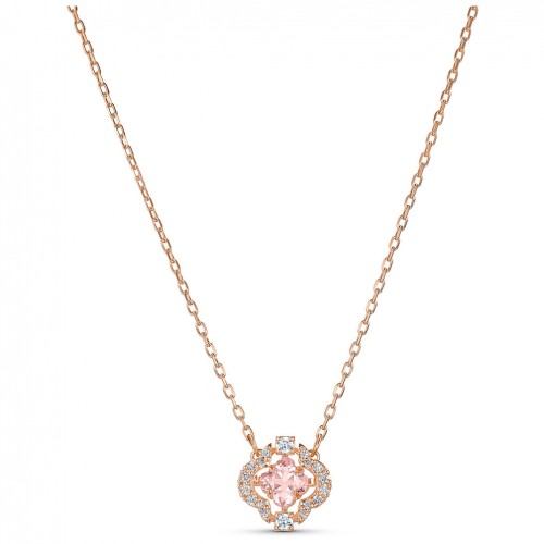 Collar Swarovski Sparkling Dance Rosa baño de oro rosa 5514488