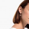 Sparkling Dance clover Swarovski earrings 5516477 Pink Rose gold plated