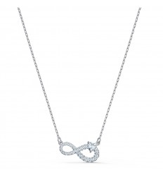 Swarovski Infinity necklace White crystals Rhodium plated 5520576