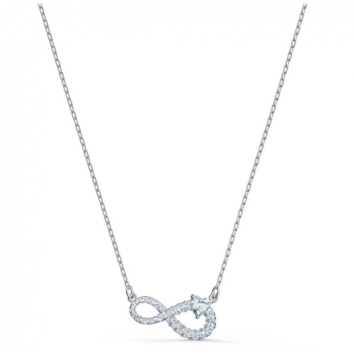 Swarovski Infinity necklace White crystals Rhodium plated 5520576