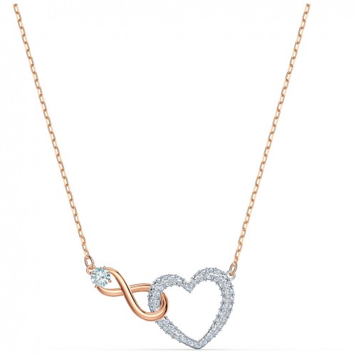 Collar Swarovski Infinity Heart Blanco combinación acabados 5518865