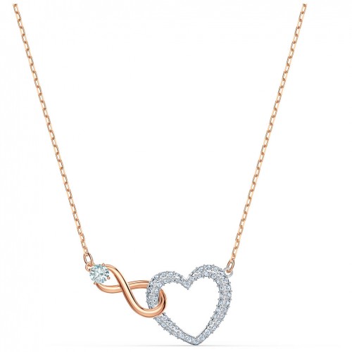 Swarovski Infinity Heart necklace White Mixed metal finish 5518865