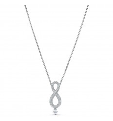 Swarovski Infinity necklace White crystals Rhodium plated 5537966