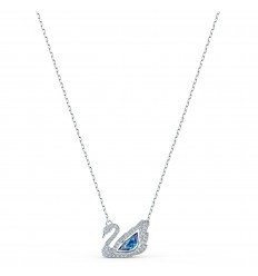 Collar Swarovski Dancing Swan cristal Azul baño de rodio 5533397