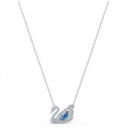 Collar Swarovski Dancing Swan cristal Azul baño de rodio 5533397