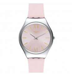 Reloj Swatch Irony SKIN LAVANDA color rosa índices oro SYXS124