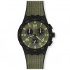 Chrono Plastic Swatch watch DARK FOREST Green 42 mm SUSB105