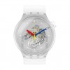 Swatch watch Big Bold JELLYFISH Clear dial and strap SO27E100
