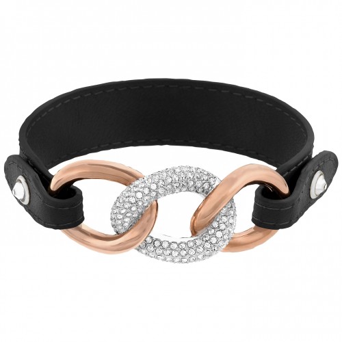 Swarovski Bound leather bracelet and pavé crystal 5080041