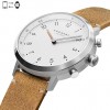 Kronaby Nord watch 41mm Steel White dial Brown leather strap S3128/1