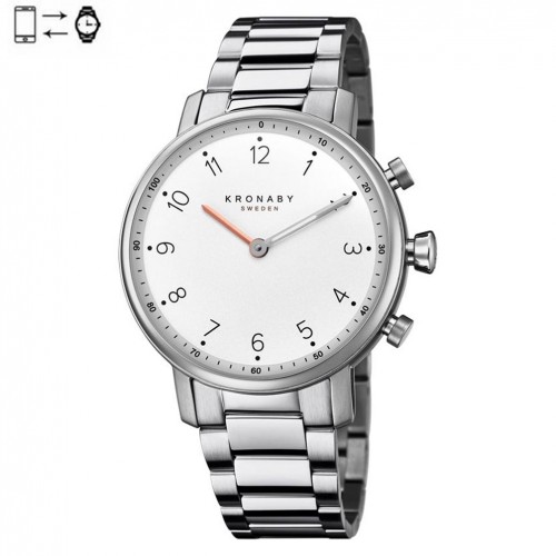 Kronaby Nord watch 38mm Steel Silver dial Steel bracelet S0710/1