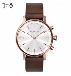 Rellotge connectat Kronaby Carat 38mm Or rosa Plata corretja pell S1401/1