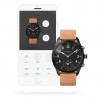 Kronaby Apex connected watch 43 Black, Black dial Leather strap S0730/1