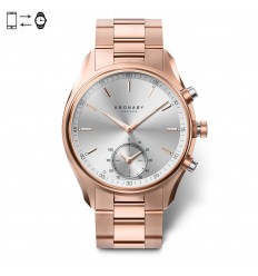 Kronaby Sekel connected watch 43mm Rose Silver rose gold bracelet S2745/1