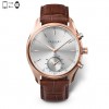 Reloj conectado Kronaby Sekel 43 Rosa Plata correa piel marrón S2746/1