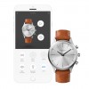 Reloj conectado Kronaby Sekel 41 Acero Plata correa piel marrón S3125/1