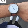 Reloj conectado Kronaby Sekel 41 Acero Plata correa piel marrón S3125/1
