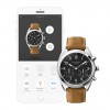 Reloj conectado Kronaby Apex 43 Acero Negro correa piel beige S3112/1