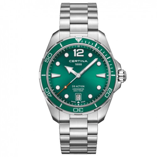 Certina DS Action Chronometer Green dial steel bracelet C0324511109700