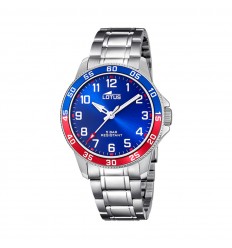 Rellotge Lotus Junior Esfera blava 36 mm diàmetre braçalet acer 18786/1