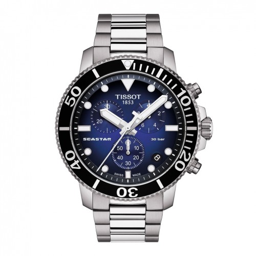 Reloj Tissot Seastar 1000 Chronograph Cuarzo Esfera azul T1204171104101
