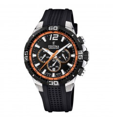 Festina Hombre Chrono Bike F20523/2 Negro y naranja Correa caucho