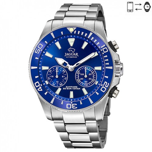 Reloj conectado Jaguar Hybrid Acero Esfera y bisel azules J888/1