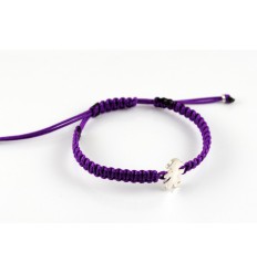 Pulsera Plata Macrame lila Insona niña BR504INA01