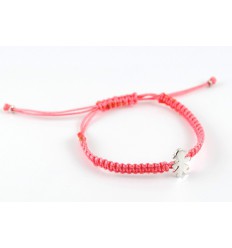 Pulsera Plata Macrame Rosa Insona niña BR509INA01