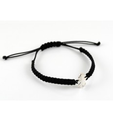 Black Silver Macrame bracelet Insona girl BR502INA01