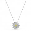 Swarovski Eternal Flower necklace 5512662 Yellow White Rhodium plated