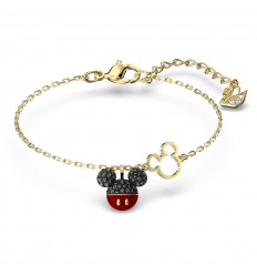 Swarovski Mickey bracelet 5566689 Black crystals gold tone plated