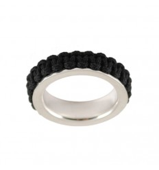 Anell Plata Mikrama color Negra AN5002MI0106