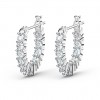 Pendientes de aro Swarovski Vittore Blanco baño rodio 5562126
