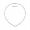 Swarovski Tennis Deluxe Mixed V necklace White Rhodium plated 5556917