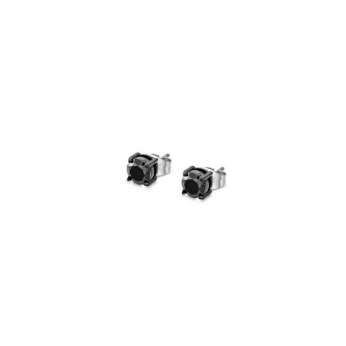 Pendientes Lotus Style para hombre Acero y circonita negra LS2167-4/2