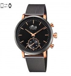 Reloj Lotus Hybrid conectado Acero negro brazalete malla negro 18805/3