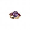 18 carat rose gold ring with amethyst and rhodolite
