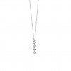 Colgante en oro blanco 18 quilates con 4 diamantes talla brillante